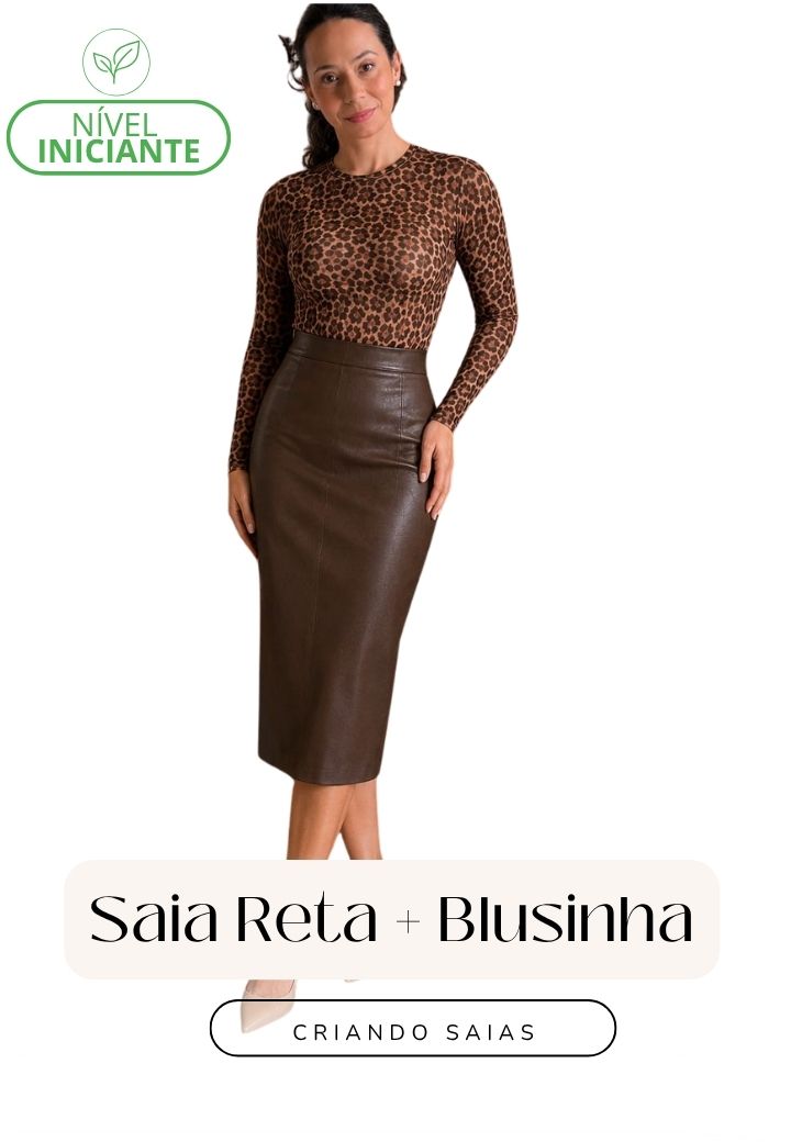 Conjunto Saia Reta + Blusinha