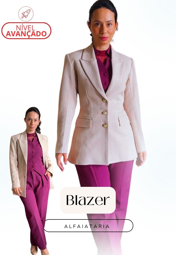 Blazer de alfaiataria finalizado